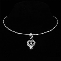 Colier Choker Crystal Heart